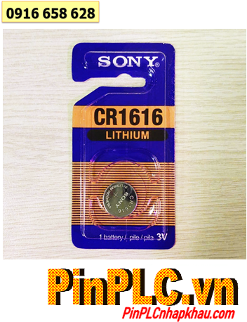 Sony CR1616, Pin 3v lithium Sony CR1616 chính hãng, Xuất xứ Indonesia (Loại vỉ 1viên)